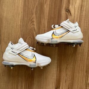 Nike Force Zoom Trout 7 pro Mens size 7 Baseball Cleats White Gold CI3134-106